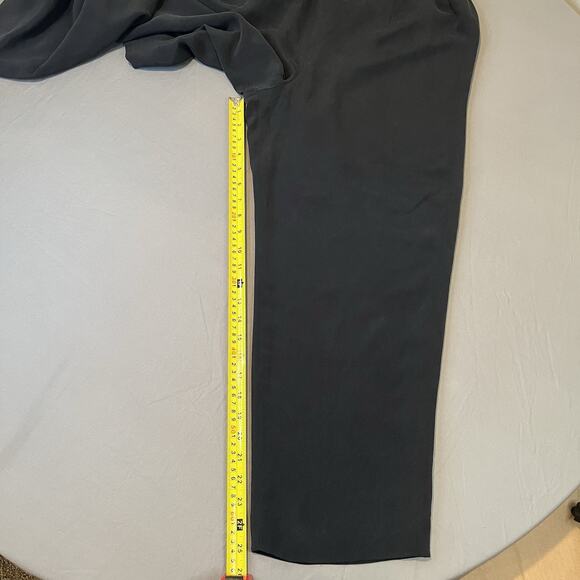 Talbots Petites Pure Silk 10 Lined Elastic Waist Black Dress Pants Trousers - Picture 5 of 8
